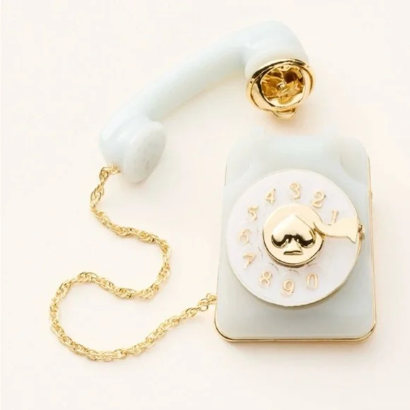COPY - kate spade new york x Target Blue/Gold   Telephone Brooch - - Picture 4 of 4